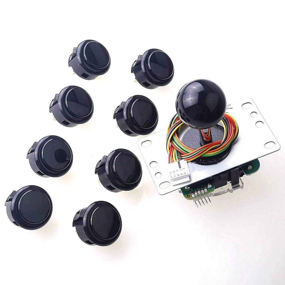 Amazon.com: Sanwa JLF-TP-8YT Joystick + Sanwa 8 pcs OBSF-30